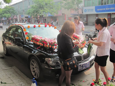 鮮花婚車
